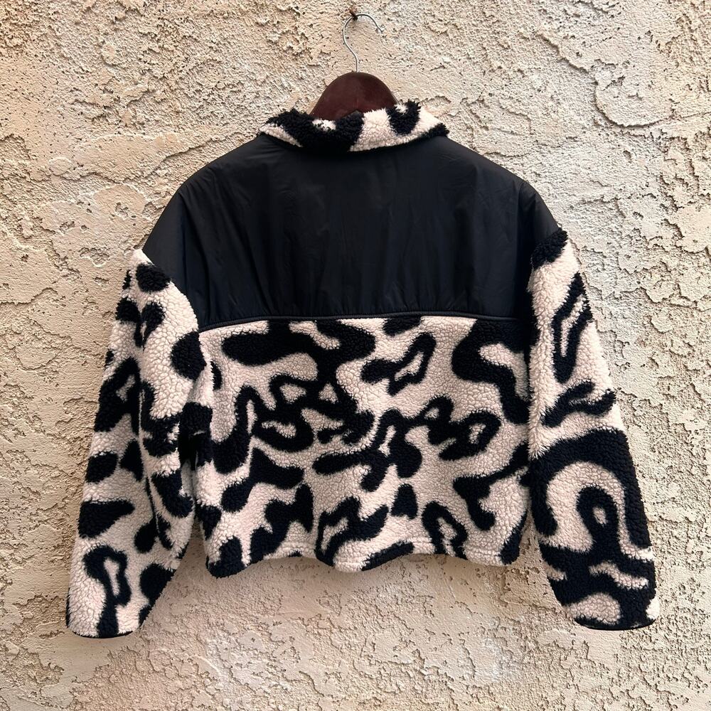 Grayson Threads Cow Print Sherpa Pullover Jacket Size XS - Picture 4 of 6